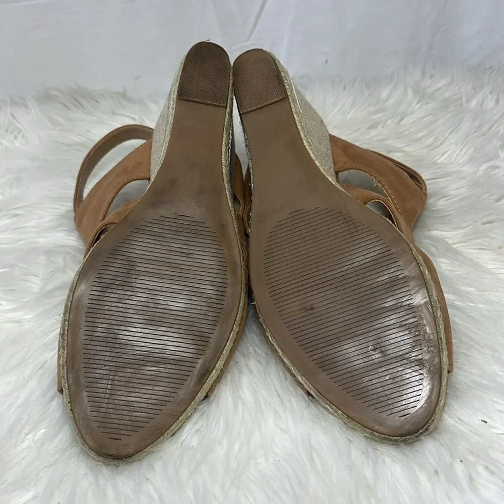 Apt. 9 Kohl's‎ Brown Business Wedge Dress Sandals Sz 9.5